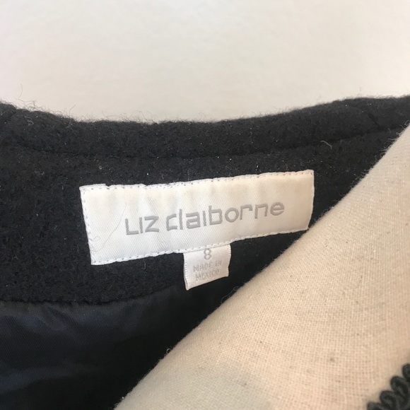 Liz Claiborne Black Coat With Hoodie sz 8 - Picture 5 of 8